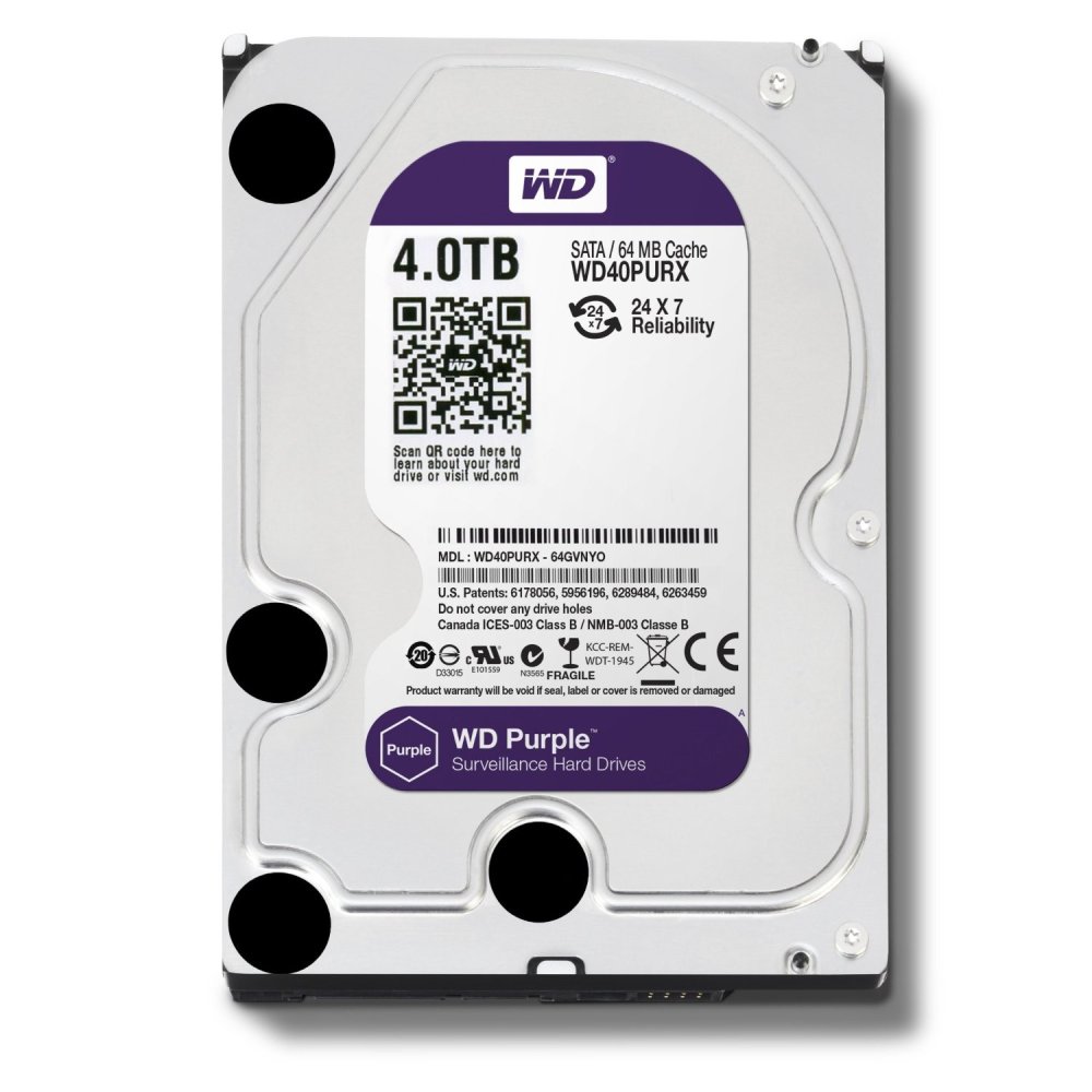 Western Digital Purple 4TB Surveillance Internal Hard Drive